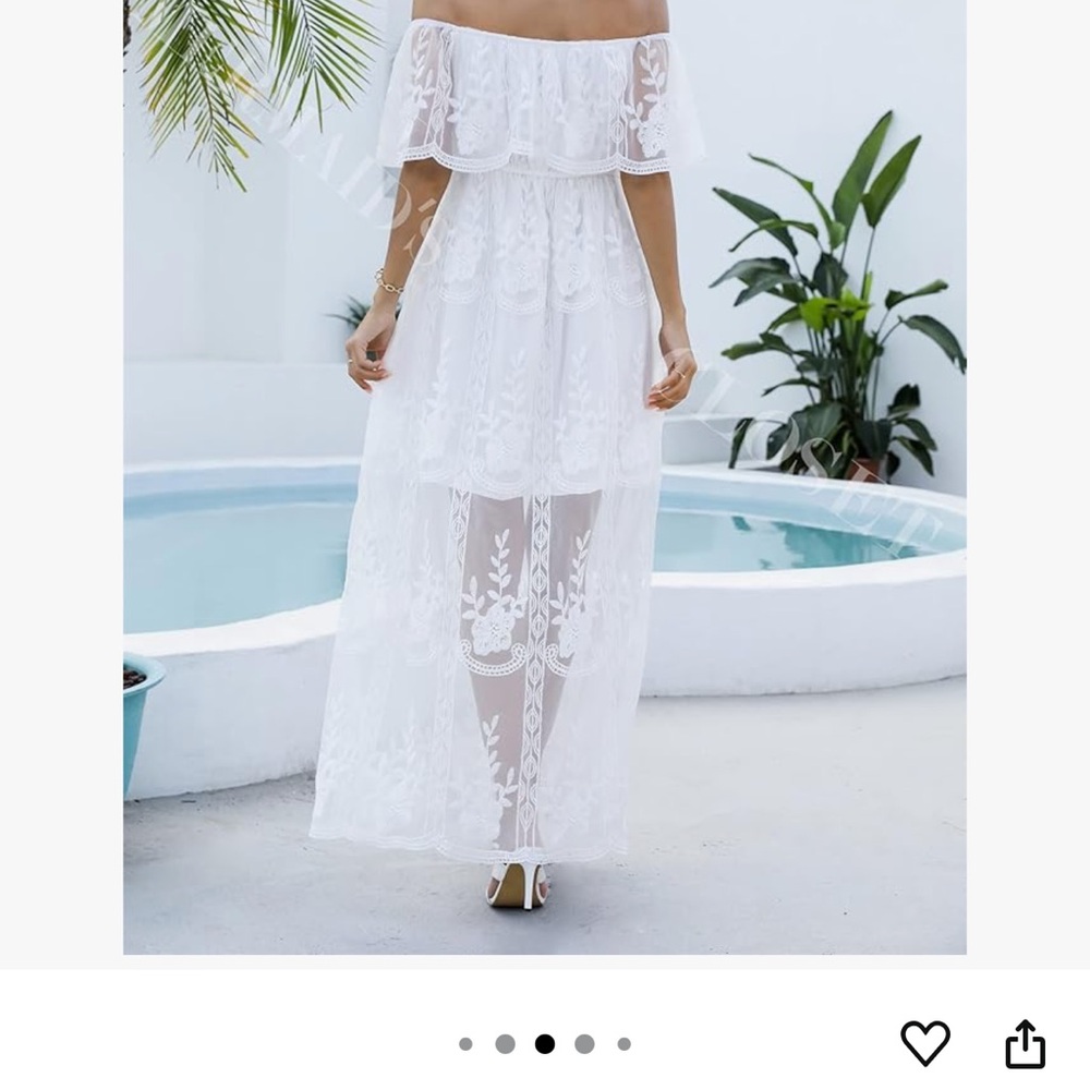 New Elegant White Lace Dress Photoshoot Maternity or Wedding